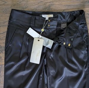 Vero Moda SATIN BLACK Trouser, Pants, straight leg, pleated front, pockets